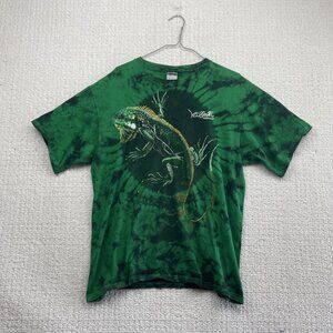 VTG Y2K Iguana Nature Vallarta Mexico Tie Dye Souvenir Tee 90s Yazbek Sz L